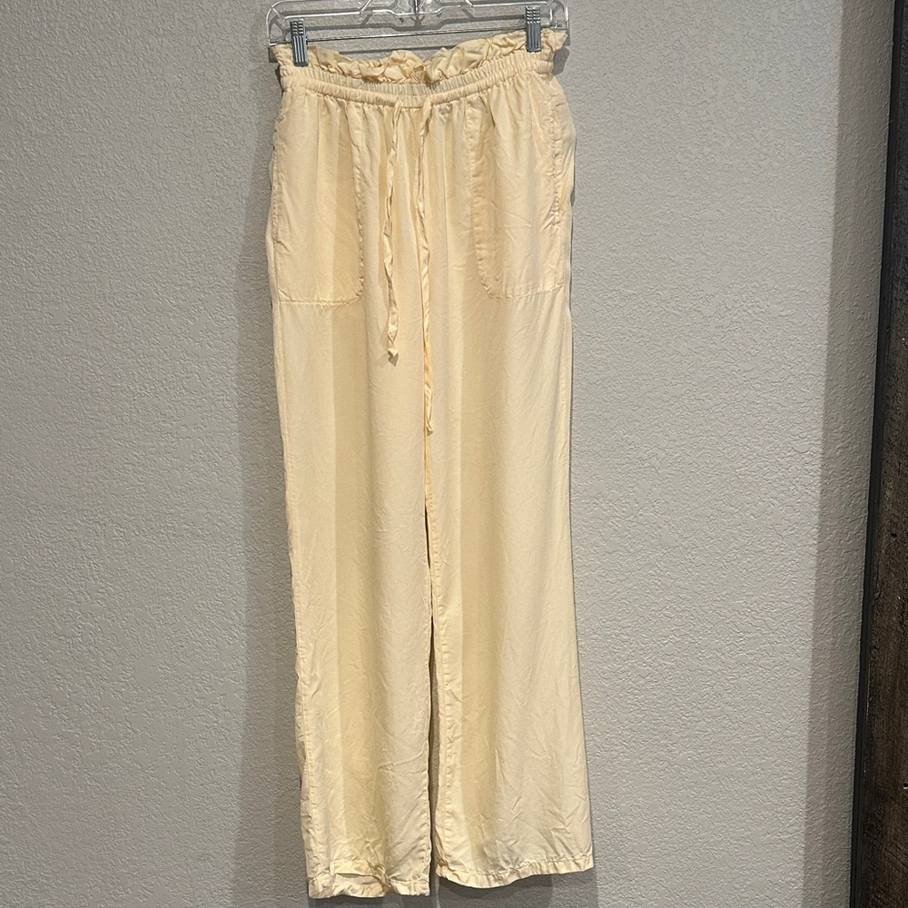 Love Tree Light Yellow Drawstring Lounge Pants